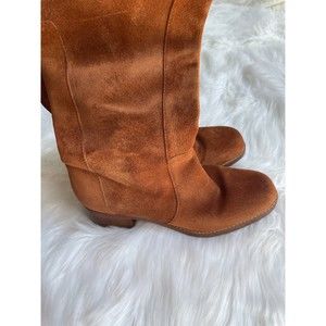 VIA SPIGA Brown Suede Riding Boots, Size 6.5